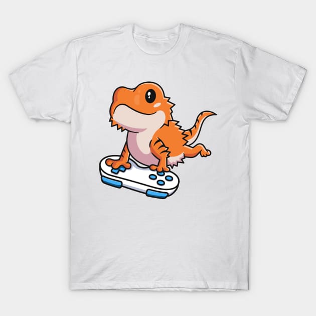 Bearded Dragon Shirts For Kids Boys Games Reptile Gamer T-Shirt by 14thFloorApparel